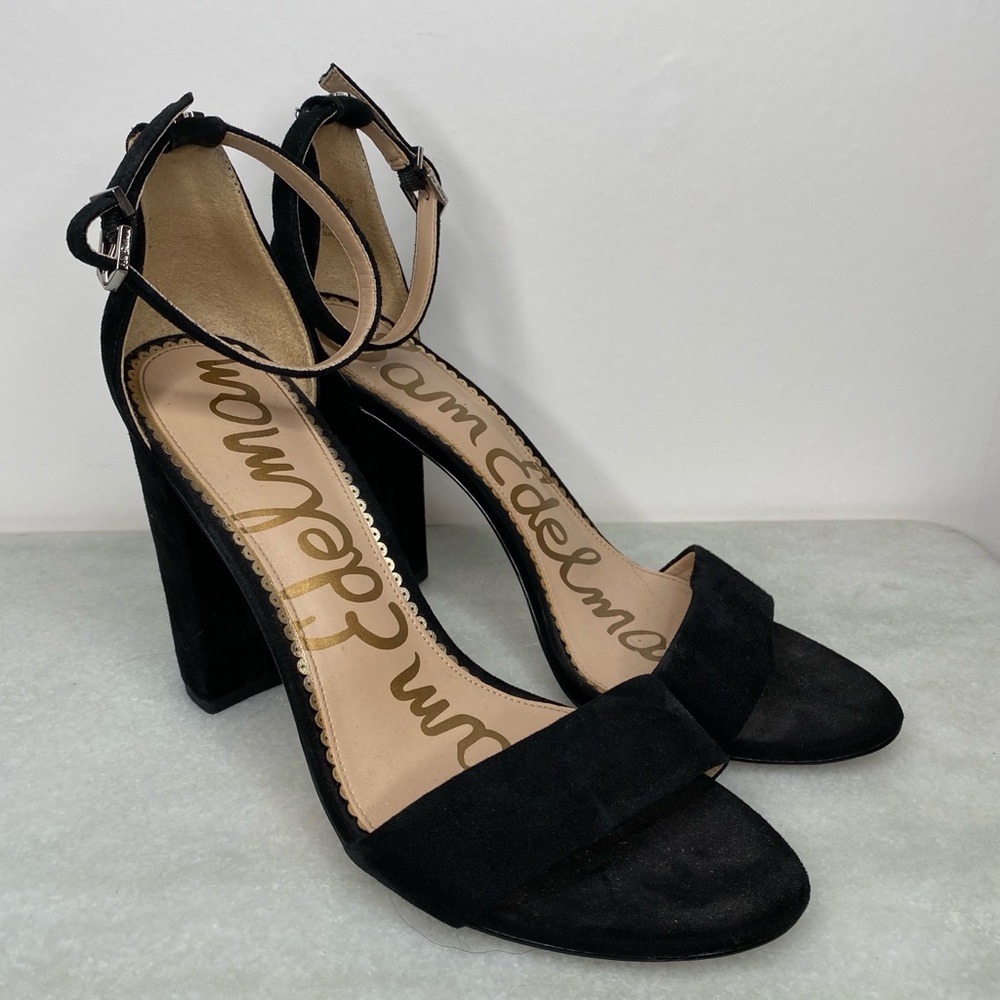 SAM EDELMAN Yaro heels black suede 9.5